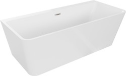 MEXEN/S - Volta vaňa voľne stojaca rohová 170 x 75, biela, sifón a prepad nikel kartáčovaná (51131707500-97)
