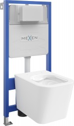 MEXEN/S - WC predstenová inštalačná sada Fenix Slim s misou WC Teo, biela (6103385XX00)