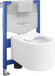 MEXEN/S - WC predstenová inštalačná sada Fenix XS-F s misou WC Sofia, biela (6803354XX00)