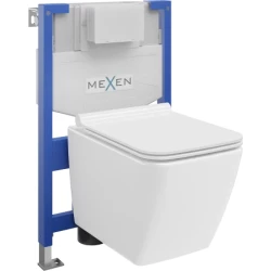 MEXEN/S - WC predstenová inštalačná sada Fenix XS-F s misou WC Vega + sedátko softclose, biela (68030654000)