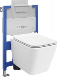 MEXEN/S - WC predstenová inštalačná sada Fenix XS-U s misou WC Cube sedátko softclose, biela (68530924000)
