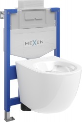 MEXEN/S - WC predstenová inštalačná sada Fenix XS-U s misou WC Lena, biela (6853322XX00)