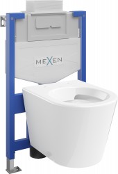 MEXEN/S - WC predstenová inštalačná sada Fenix XS-U s misou WC Rico, biela (6853372XX00)