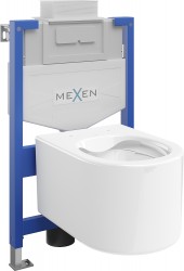 MEXEN/S - WC predstenová inštalačná sada Fenix XS-U s misou WC Sofia, biela (6853354XX00)