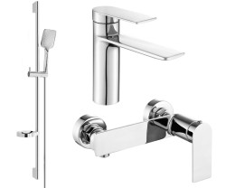 MEXEN/S - Zero SET umývadlová + sprchová batéria s príslušenstvom DS62, chróm (71104DS62-00)