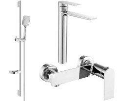 MEXEN/S - Zero SET umývadlová + sprchová batéria s príslušenstvom DS62, chróm (71114DS62-00)