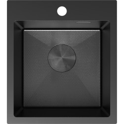 MEXEN - Solix oceľový drez 1-bowl 400 x 450 mm, čierna HC (6401401000-70HC)