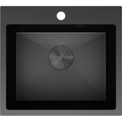 MEXEN - Solix oceľový drez 1-bowl 500 x 450 mm, čierna (6402501000-70)