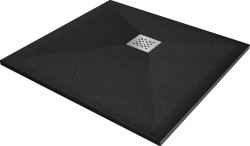 MEXEN - Stone+ Sprchová vanička štvorcová 80x80, čierna (44708080)