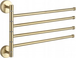 MEXEN - Štvorramenný držiak uterákov, otočný, zlato (7039244-50)