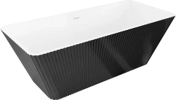MEXEN - Tava voľne stojaca vaňa reliéf 170 x 75, biela/čierna, bez krytky prepadu a zátky (52851707575-SS)