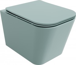 MEXEN - Teo Závesná WC misa Rimless vrátane sedátka s slow, Duroplast, svetlo zelená mat (30854048)