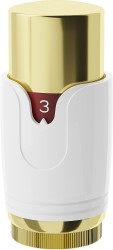 MEXEN - Termostatická hlavica pre radiátor, biela/zlatá (W900-000-25)