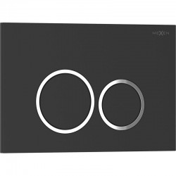 MEXEN - Tex 01 splachovacie tlačidlo, čierna matná (6101-02)