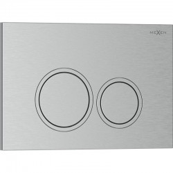 MEXEN - Tex 01 splachovacie tlačidlo, nikel kartáčovaný (6101-10)