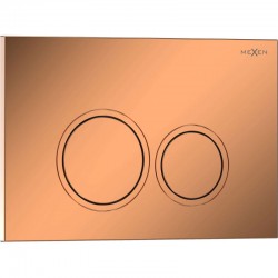 MEXEN - Tex 01 splachovacie tlačidlo, ružové zlato lesklá (6101-09)