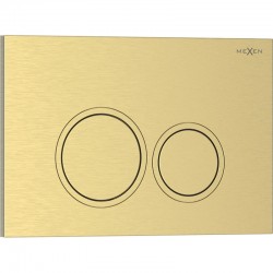 MEXEN - Tex 01 splachovacie tlačidlo, zlatá kartáčovaná (6101-11)