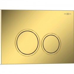 MEXEN - Tex 01 splachovacie tlačidlo, zlatá szampański lesklá (6101-08)
