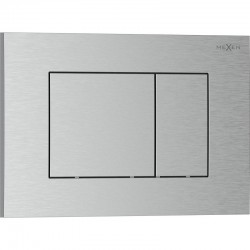 MEXEN - Tex 02 splachovacie tlačidlo, nikel kartáčovaný (6102-10)