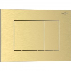 MEXEN - Tex 02 splachovacie tlačidlo, zlatá kartáčovaná (6102-11)
