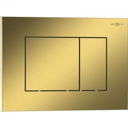 MEXEN - Tex 02 splachovacie tlačidlo, zlatá szampański lesklá (6102-08)