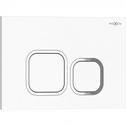 MEXEN - Tex 03 splachovacie tlačidlo, biela lesklá (6103-01)