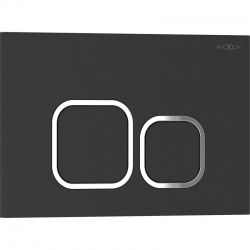 MEXEN - Tex 03 splachovacie tlačidlo, čierna matná (6103-02)