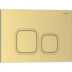 MEXEN - Tex 03 splachovacie tlačidlo, zlatá kartáčovaná (6103-11)