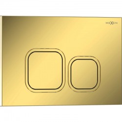 MEXEN - Tex 03 splachovacie tlačidlo, zlatá szampański lesklá (6103-08)