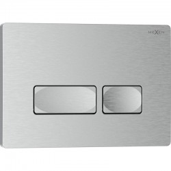 MEXEN - Tex 04 splachovacie tlačidlo, nikel kartáčovaný (6104-10)