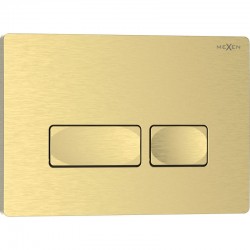 MEXEN - Tex 04 splachovacie tlačidlo, zlatá kartáčovaná (6104-11)