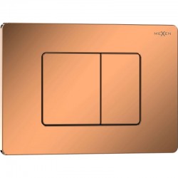 MEXEN - Tex 05 splachovacie tlačidlo, ružové zlato lesklá (6105-09)