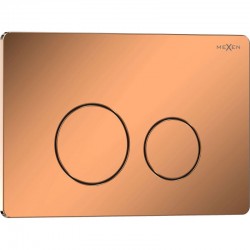 MEXEN - Tex 06 splachovacie tlačidlo, ružové zlato lesklá (6106-09)