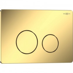 MEXEN - Tex 06 splachovacie tlačidlo, zlatá szampański lesklá (6106-08)