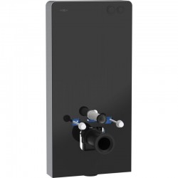 MEXEN - Tex Air G konštrukcia pneumatický predstenový rám pre do WC, čierna sklo (61150A-70)