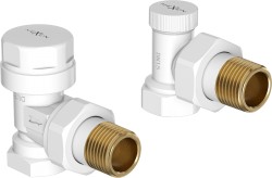 MEXEN - Uhlové radiátorové ventily, biela (W901-000-20)