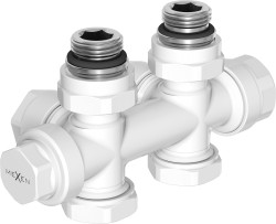 MEXEN - Uhlový/rovný radiátorový ventil, Duplex, DN50, biela (W908-000-20)