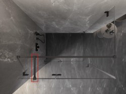 MEXEN - UNI spojka držiaka 20 cm 1 ks grafit kartáčovaná (830-11-66)