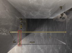 MEXEN - UNI spojka držiaka 20 cm 1 ks zlatá (830-11-50)