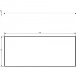 MEXEN - Uni vrchná doska 110, biela lesk (91AXX-1104-464-18-00)