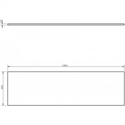 MEXEN - Uni vrchná doska 160, biela mat (91AXX-1604-464-18-01)