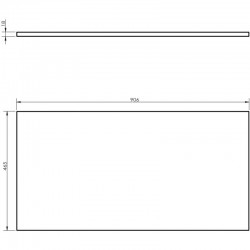 MEXEN - Uni vrchná doska 90, biela lesk (91AXX-0904-464-18-00)