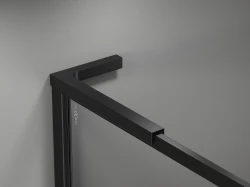 MEXEN - Univerzálna vzpera tvaru L 10mm, 8F mm, 10Fmm pre sklo L/P, čierna (800-07-70)