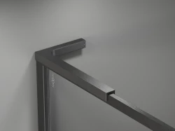 MEXEN - Univerzálna vzpera tvaru L 10mm, 8F mm, 10Fmm pre sklo L/P, grafit kartáčovaná (800-07-66)