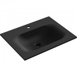 MEXEN - Vela umývadlo zapustené do dosky 61 x 46,5, čierna mat (25236071)