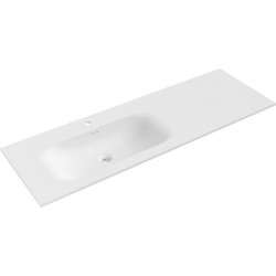 MEXEN - Vela umývadlo zapustené do dosky ľavá 141 x 46,5, biela mat (25231401L)