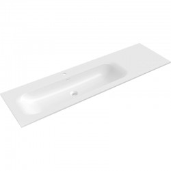 MEXEN - Vela umývadlo zapustené do dosky ľavá 161 x 46,5, biela lesk (25231600L)