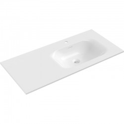 MEXEN - Vela umývadlo zapustené do dosky pravá 101 x 46,5, biela mat (25231001P)