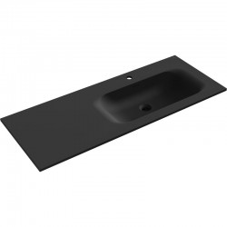 MEXEN - Vela umývadlo zapustené do dosky pravá 121 x 46,5, čierna mat (25231271P)