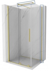 MEXEN - VELAR montážna sada pre inštaláciu na stenu brúsené zlato (870-00-55)